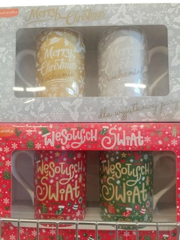 Zestaw 2 kubków ozdobny