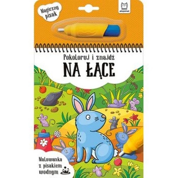 Pokoloruj i znajdź na łące. Malowanka z pisakiem wodnym