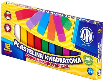 PLASTELINA  ASTRA KWADRATOWA 12 KOLORÓW @
