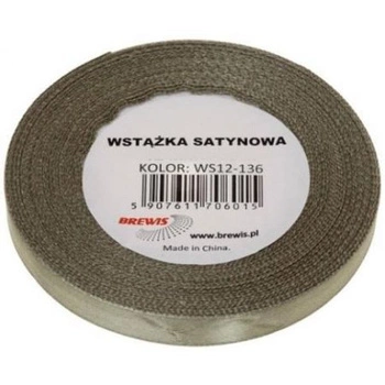 Wstążka satyn. 6mm/32m 136  khaki