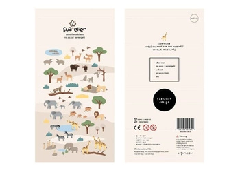 NAKLEJKI ozdobne ZWIERZĘTA SERENGETI