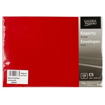 KOPERTA C5 PEARL CZERWONA  150G 10SZT