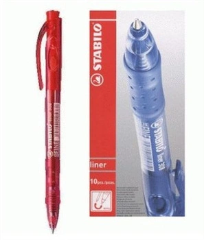 Stabilo liner 308 długopis czerwony F