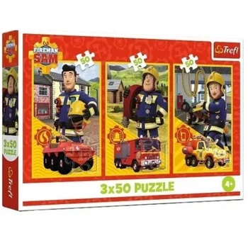 Puzzles - 3x50 The team from the fire station / Prism A&D Fireman Sam