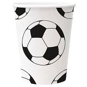 PAW Kubki papierowe 0,25l 8szt. Soccer ball