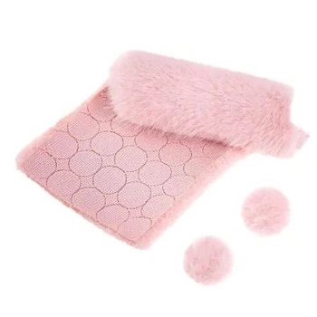 FUTERKOWE POMPONY NA TAŚMIE JASNY RÓŻ 3 CM, 50 SZT.