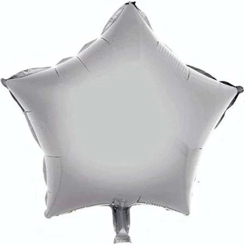 BALON FOLIOWY SREBRNY 19 GWIAZDA