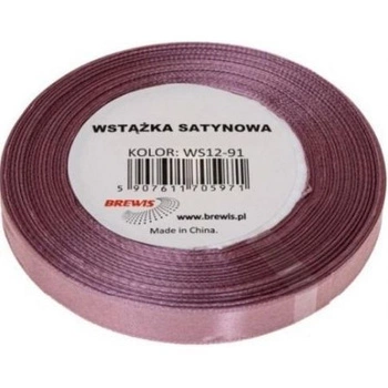 Wstążka satyn. 6mm/32m 91  c.pudrowy róż