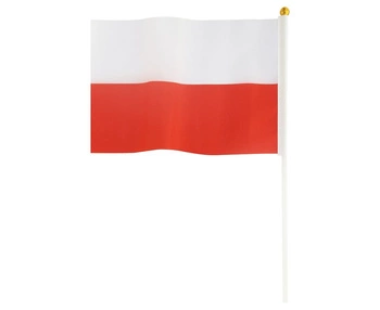 DEI Polska flaga 30x45 cm, z patyczkiem 60 cm, 10 szt.