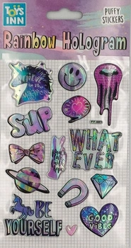 Naklejki rainbow hologram - unicorn