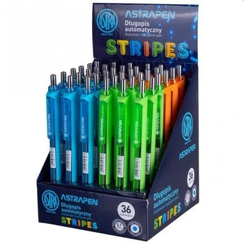 Długopis automatyczny Astra Pen Stripes, display 36 sztuk