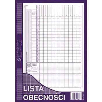 lista obecności a4