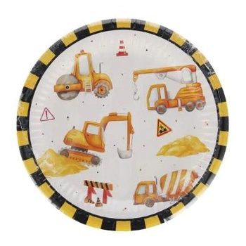 Talerze papierowe - plac budowy (8 szt.) - FSC Mix Credit