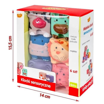 MIĘKKIE KLOCKI SENSORYCZNE 6 SZT. 1/72