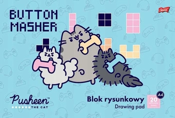 Blok A4 Rysunkowy Biały Pusheen 20 kartek Unipap