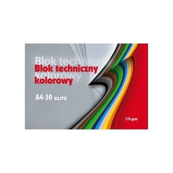 Blok techniczny kolorowy ELITE A4-30