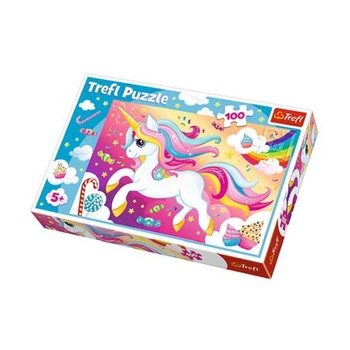 Puzzle 100 el. W KRYSZTAŁOWYM ŚWIECIE JEDNOROŻCÓW