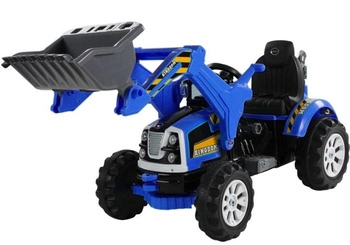 TRAKTOR NA AKUM Z ŁYŻKĄ KOPARKA NIEBIESKI