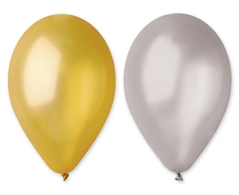 Balony GM90 metal 10' - złote i srebrne/ 50 szt. Godan