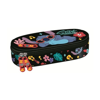 PIÓRNIK SASZETKA USZTYWNIONA Z WEWNĘTRZNĄ KLAPKĄ STITCH BLACK ALOHA mk