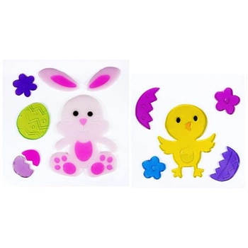 Żelowe ozdoby na okno - wielkanocne