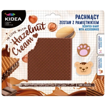 Pachnący pamiętnik z akcesoriami wafelek Kidea
