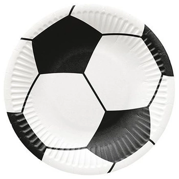 PAW Talerze papierowe okrągłe 18cm 8szt. Soccer ball
