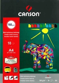 BLOK A4 TECHNICZNY KOLOR 180G