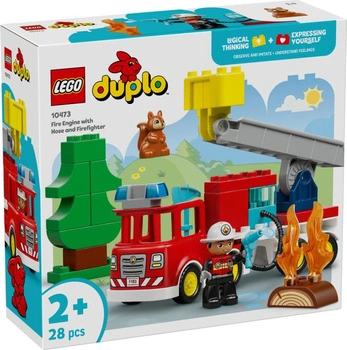 Klocki LEGO Duplo Wóz strażacki z Wężem i Strażakiem