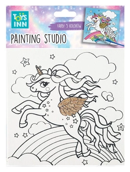 Canvas Unicorn rainbow